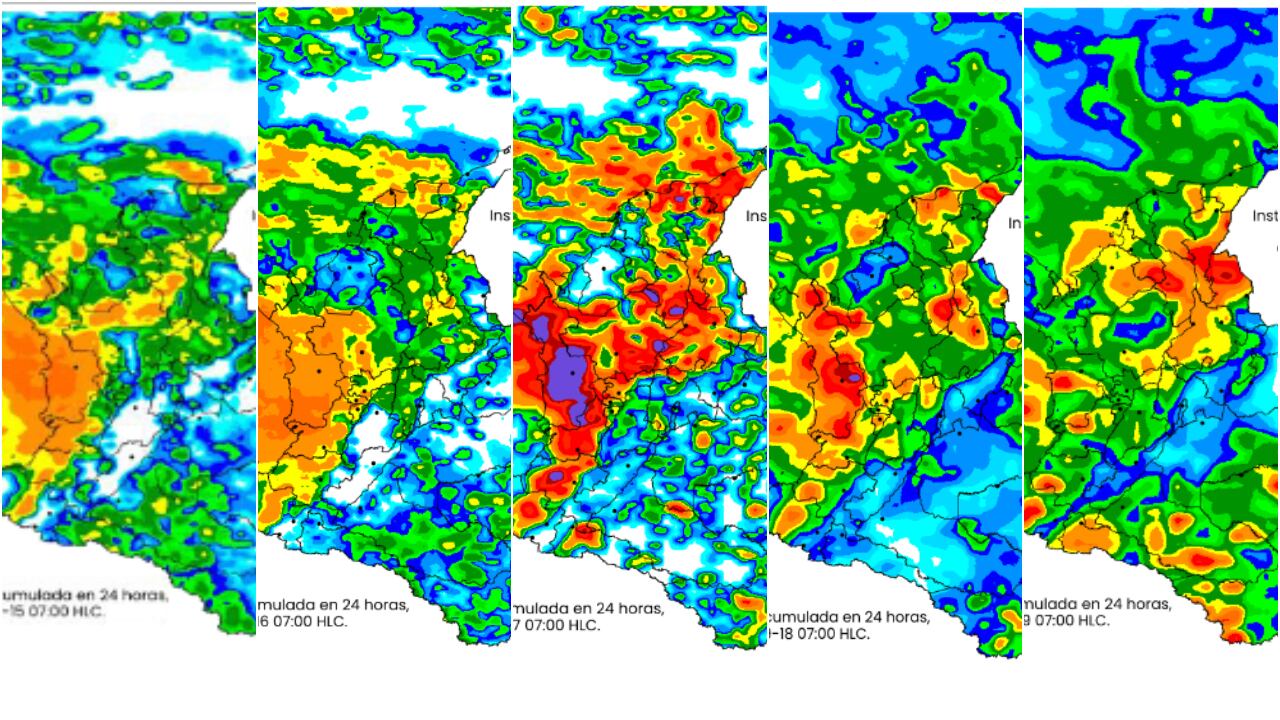El clima en Colombia del lunes 15 al 19 de septiembre de 2025