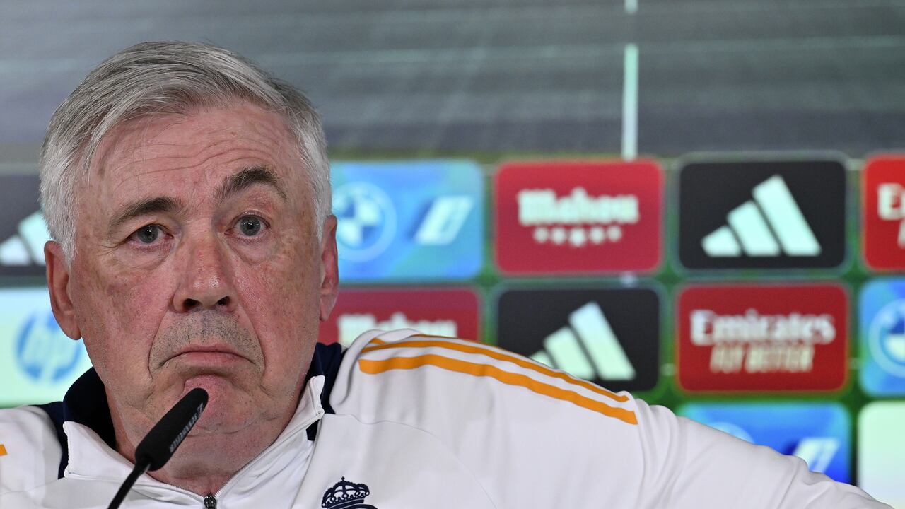 Carlo Ancelotti habló en rueda de prensa desde la sede del Real Madrid en Valdebebas
