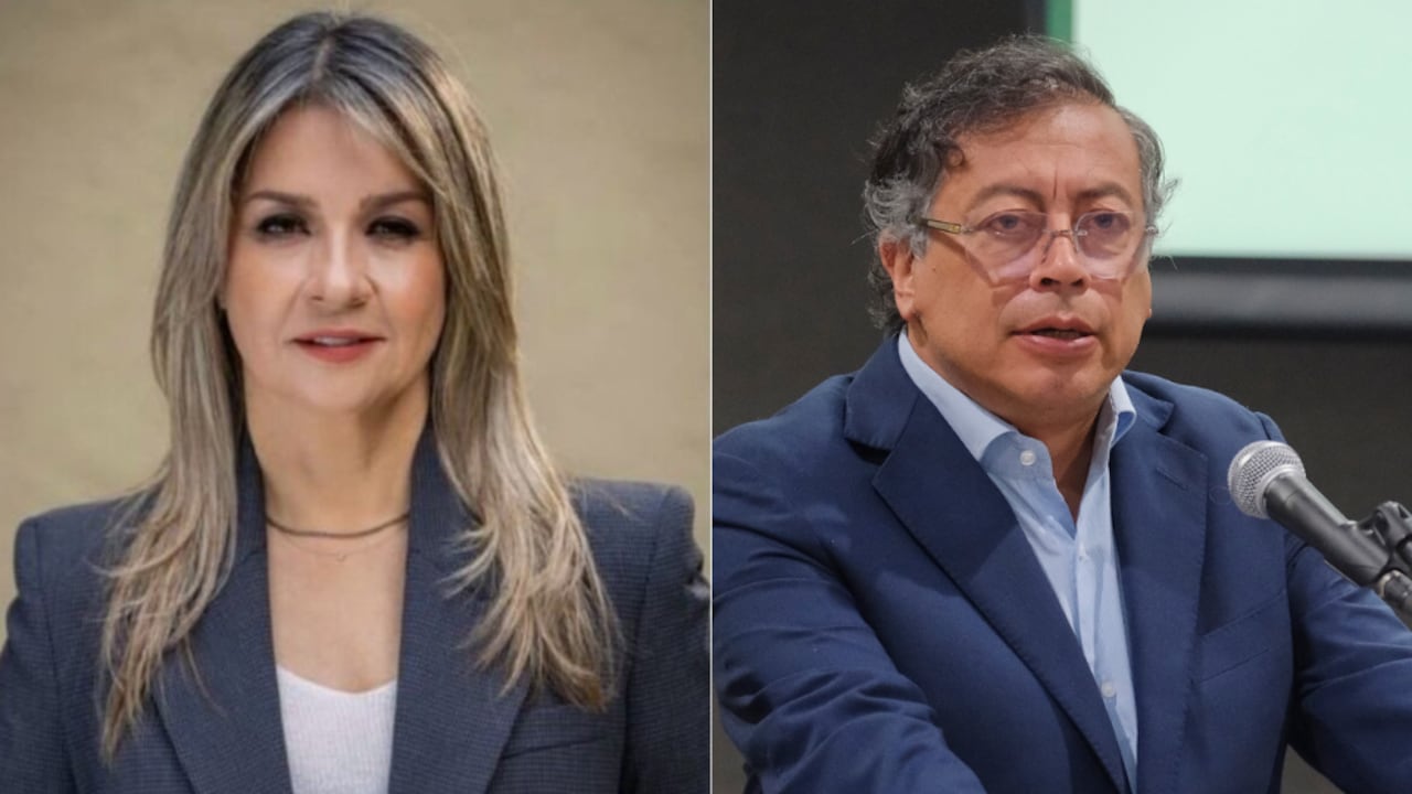 Vicky Dávila y Gustavo Petro.