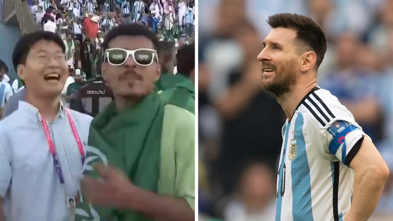 Hinchas árabes se mofaron del astro argentino tras la victoria.