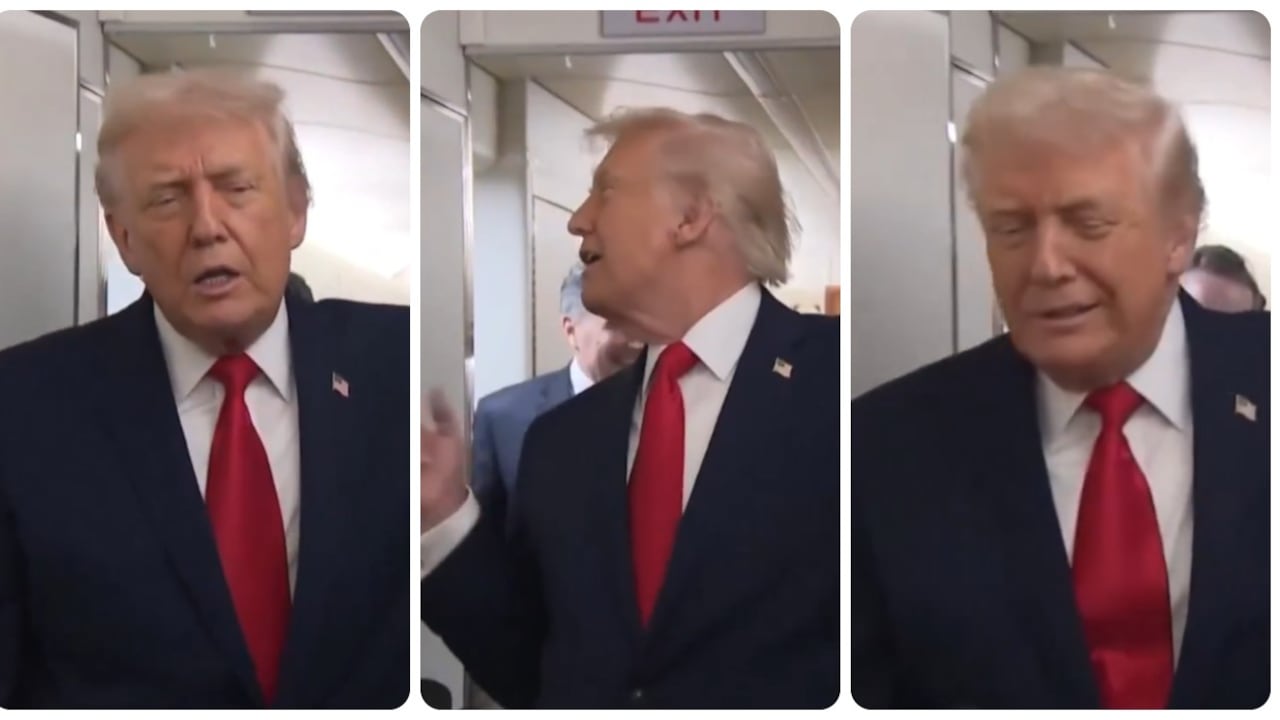 Donald Trump en el Air Force One