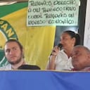 Yuliana Liceth Galeano en medio del refugio humanitario en Remedios, Antioquia.