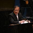 Colombian President Gustavo Petro addresses the 78th United Nations General Assembly at UN headquarters in New York City on September 19, 2023. (Photo by Ed JONES / AFP)