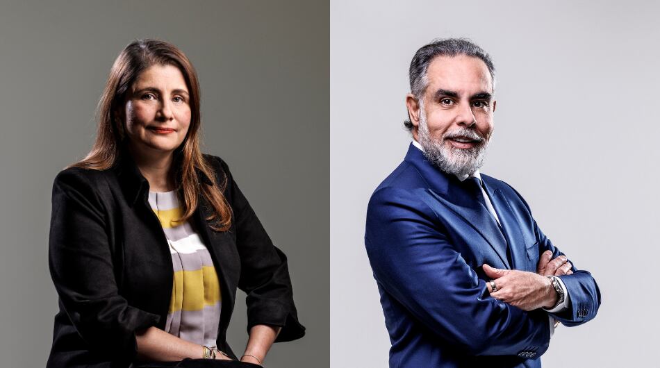 Defensora del Pueblo, Iris Marín, y ministro del Interior, Armando Benedetti.