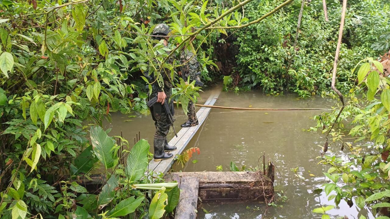 Las Fuerzas Militares localizaron y destruyeron cuatro laboratorios para el procesamiento de droga en el occidente del  Cauca.