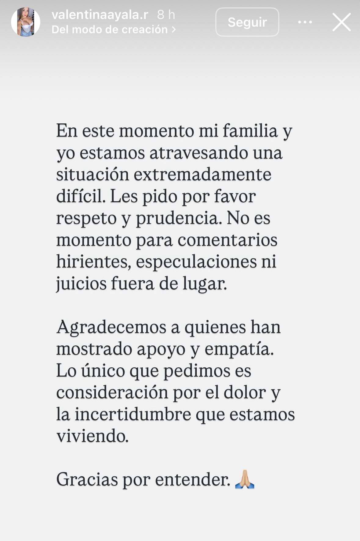 Hermana de Miguel Ayala se pronunció después de que se diera a conocer su secuestro.