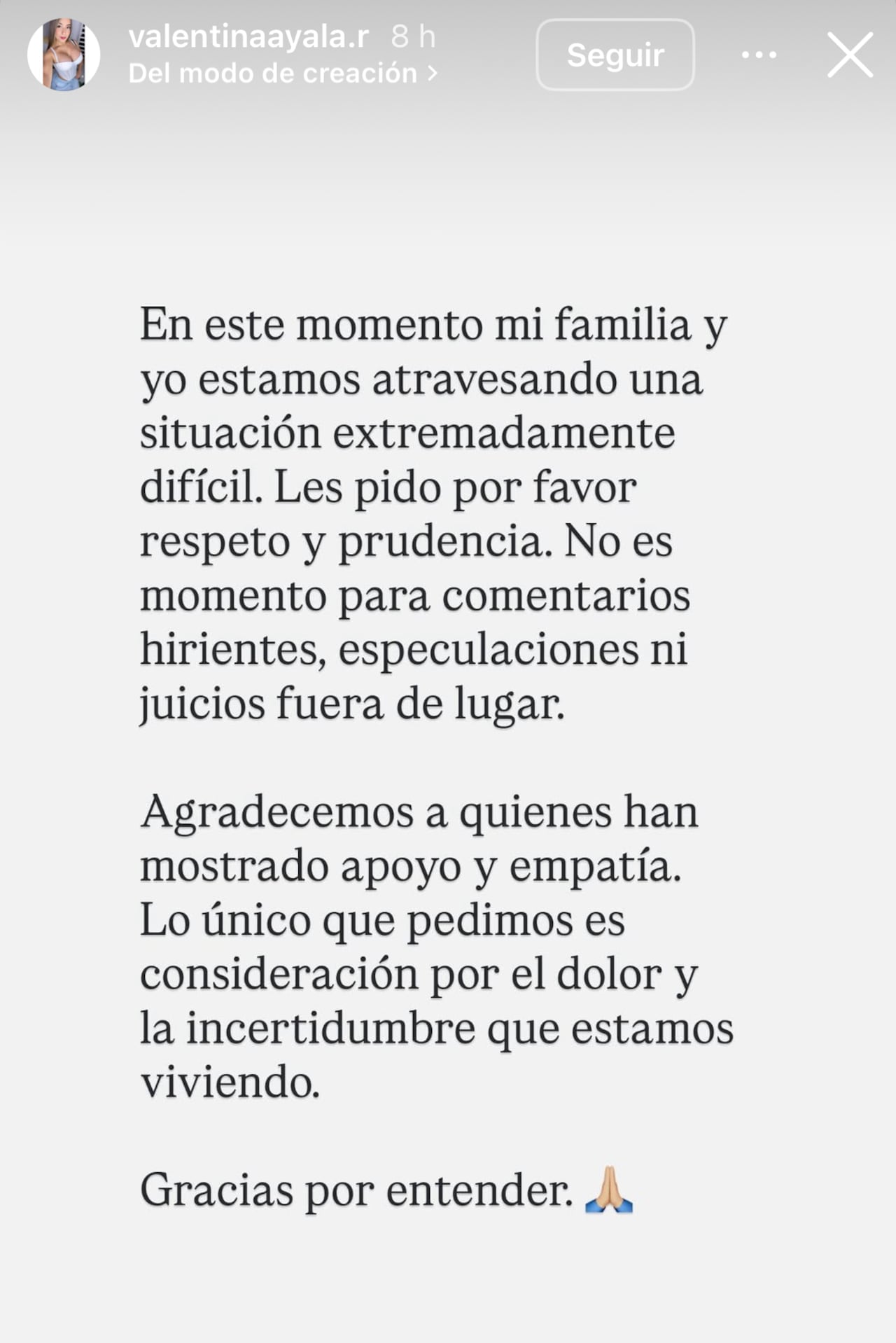 Hermana de Miguel Ayala se pronunció después de que se diera a conocer su secuestro.