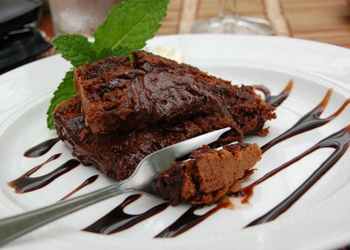 Alimentos con chocolate son altos en azúcar.