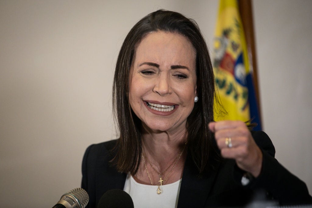 María Corina Machado, máxima dirigente de la oposición a Nicolás Maduro en Venezuela.