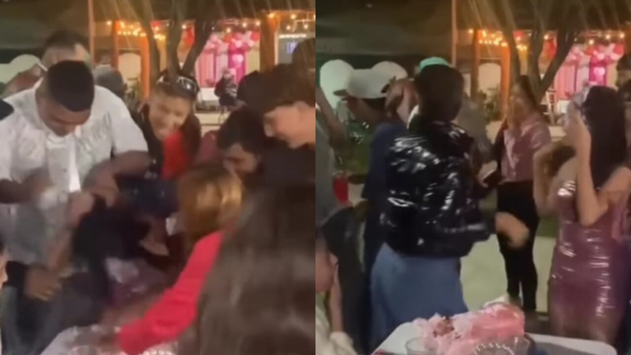La joven terminó lastimando con un cuchillo a uno de los invitados a la celebración.