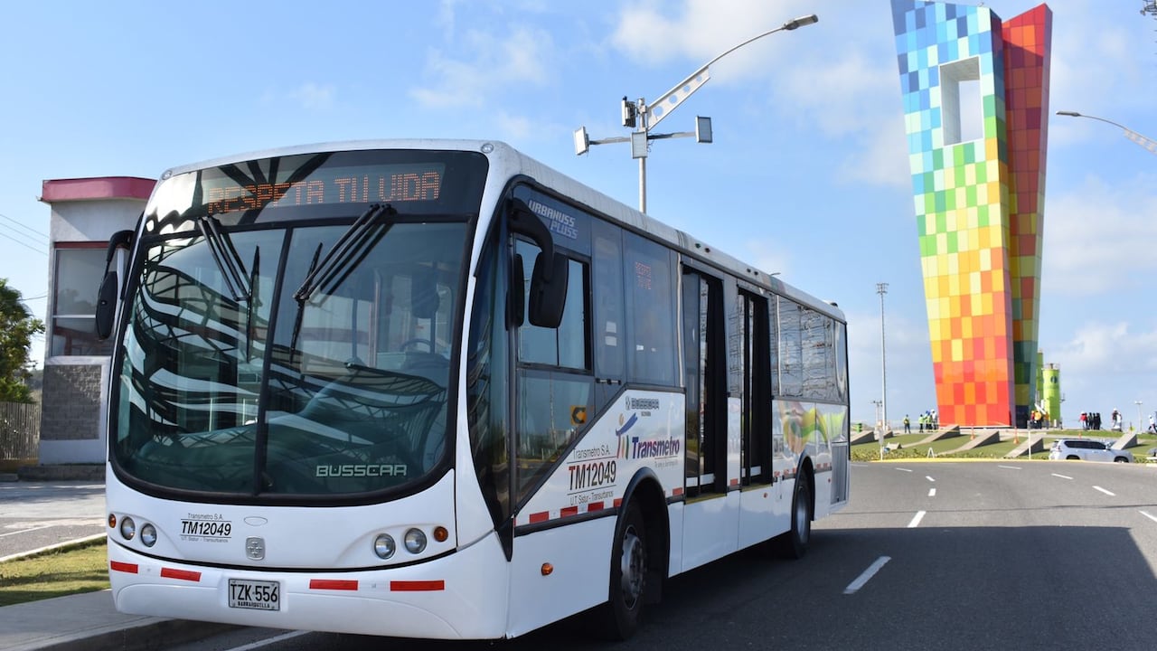 Transmetro, el sistema de transporte articulado de Barranquilla.