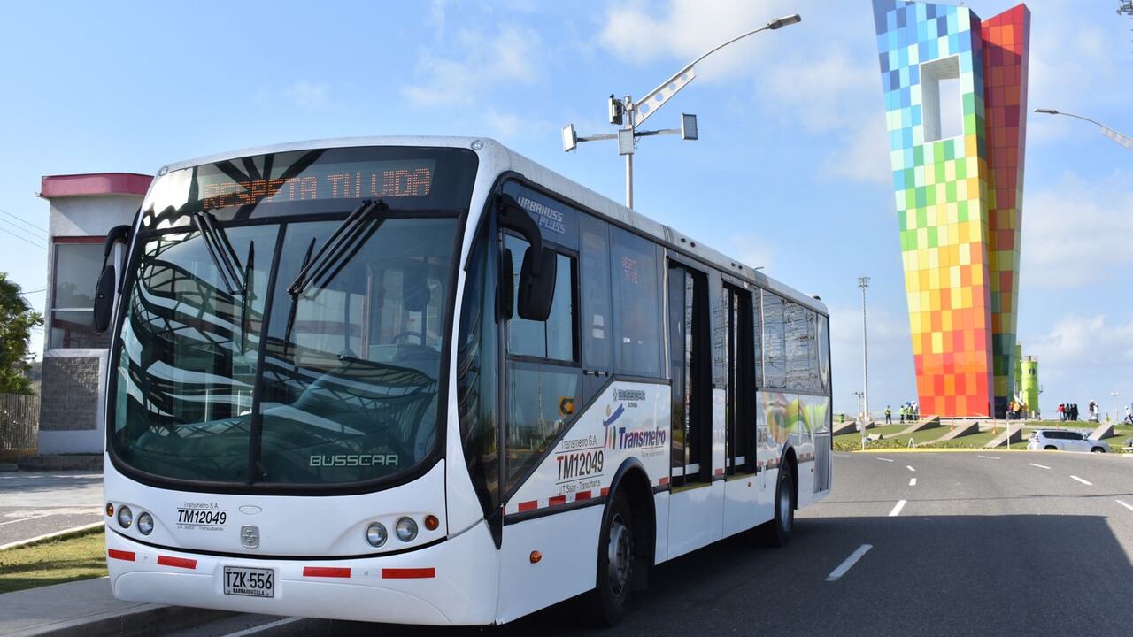 Transmetro, el sistema de transporte articulado de Barranquilla.