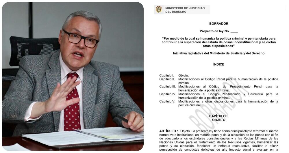 El ministro de Justicia, Néstor Osuna, ya tiene listo el proyecto de ley que pretende humanizar el sistema penitenciario en Colombia.