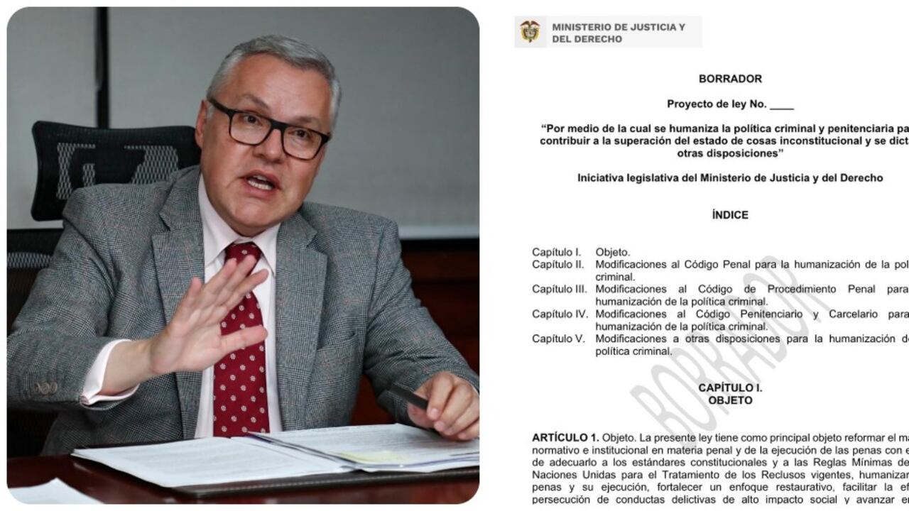 El ministro de Justicia, Néstor Osuna, ya tiene listo el proyecto de ley que pretende humanizar el sistema penitenciario en Colombia.