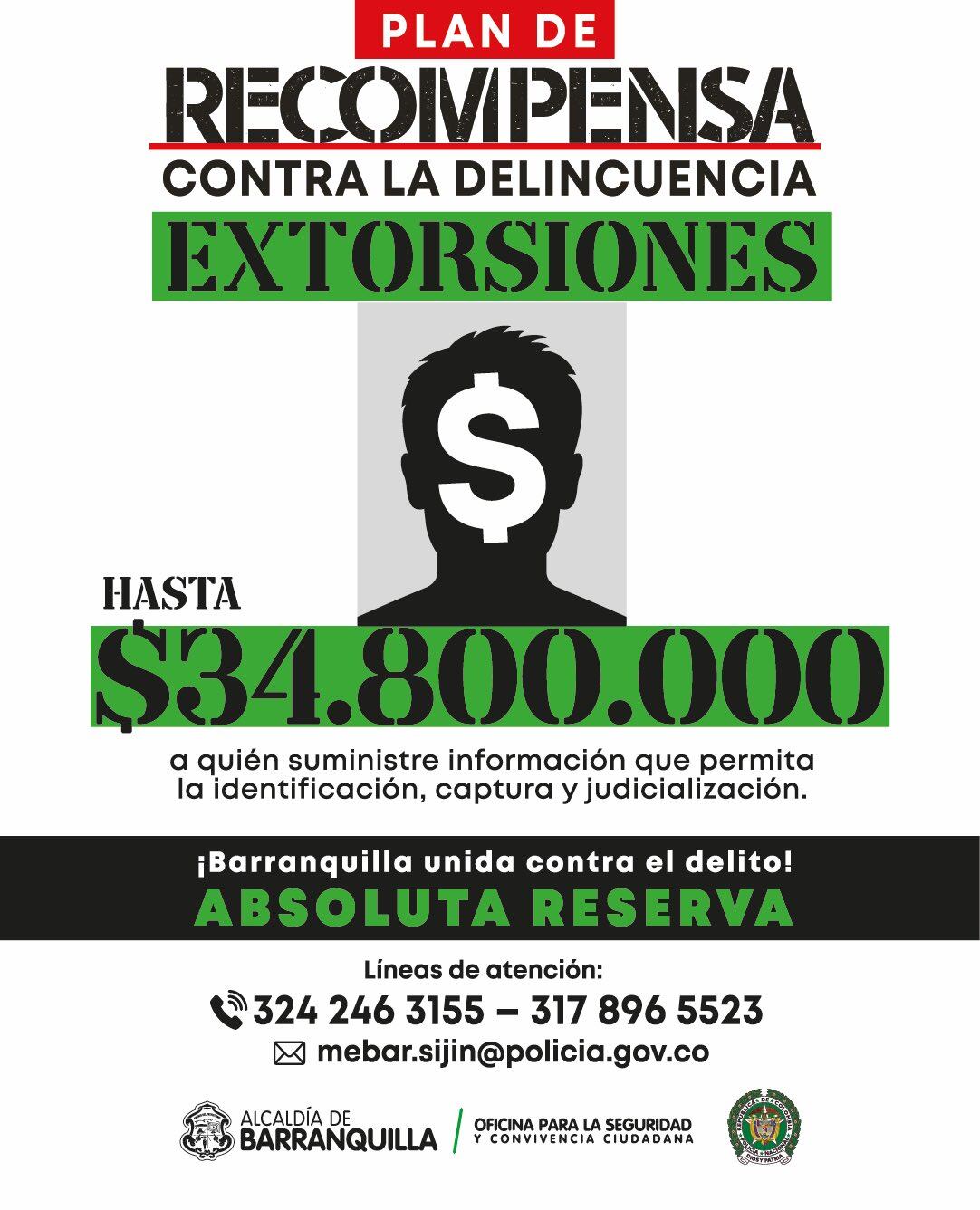 Este es uno de los carteles entregados por las autoridades