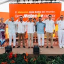 El presidente Abelardo De La Espriella estuvo en Cartagena. En la foto está con Yamil Arana, Dumek Turbay, Mauricio Gómez Amín, entre otros.