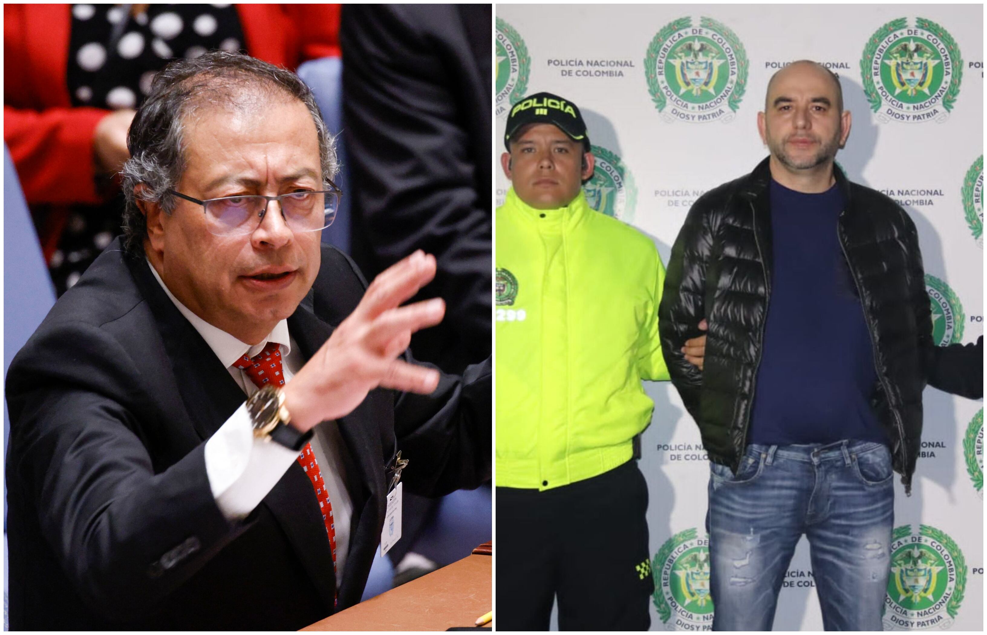 Presidente Gustavo Petro y alias Pinocho