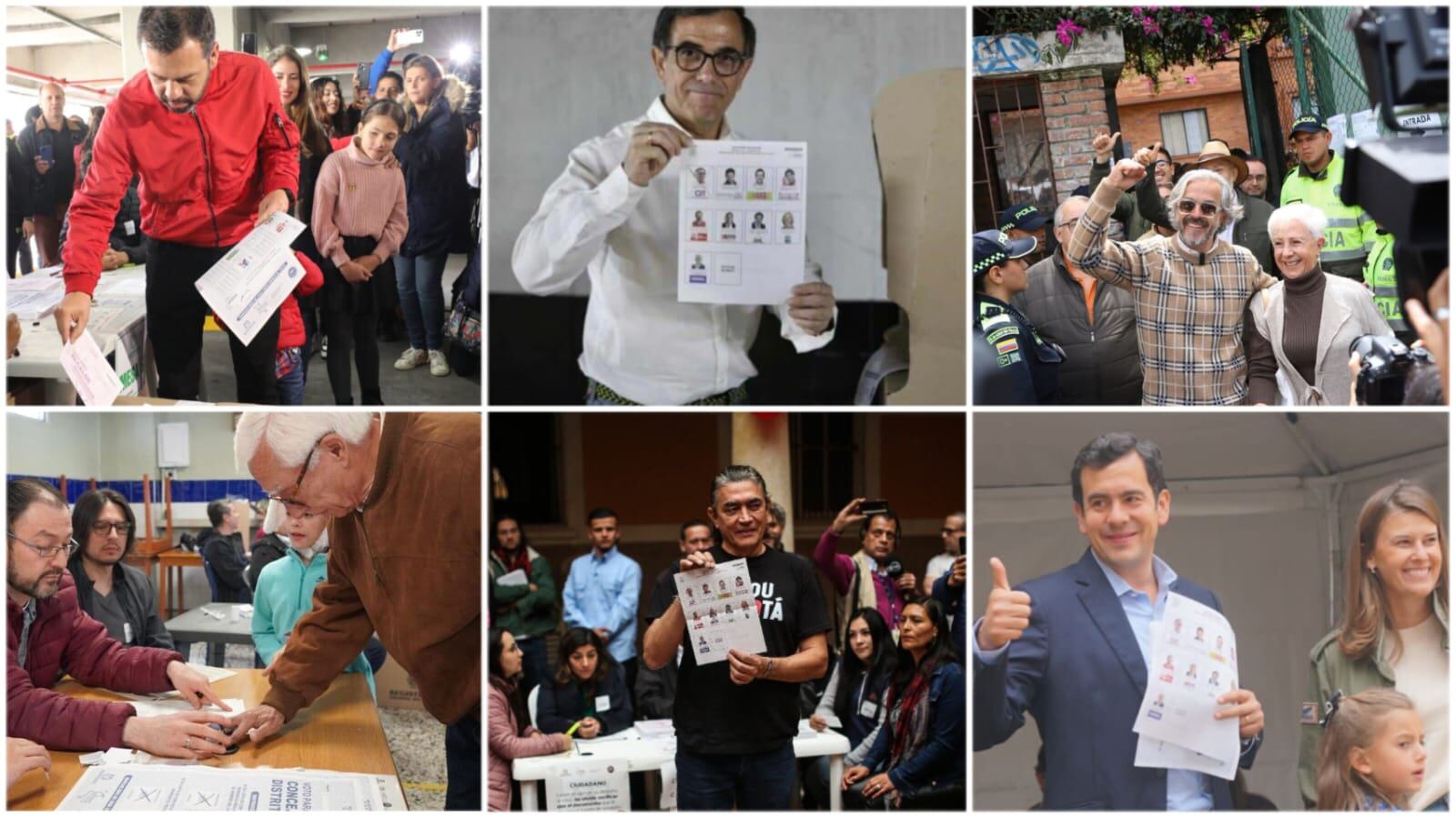 Así votaron en la mañana de este domingo los candidatos a la Alcaldía de Bogotá.