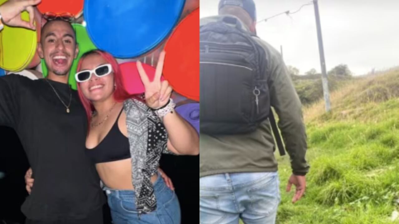 Andrés Cárdenas, Catalina Leyva y la última foto enviada por la joven.