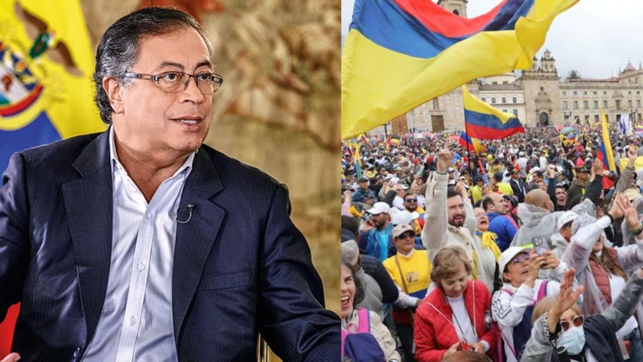 Presidente Gustavo Petro y las marchas de este domingo, 21 de abril, en su contra.