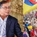 Presidente Gustavo Petro y las marchas de este domingo, 21 de abril, en su contra.