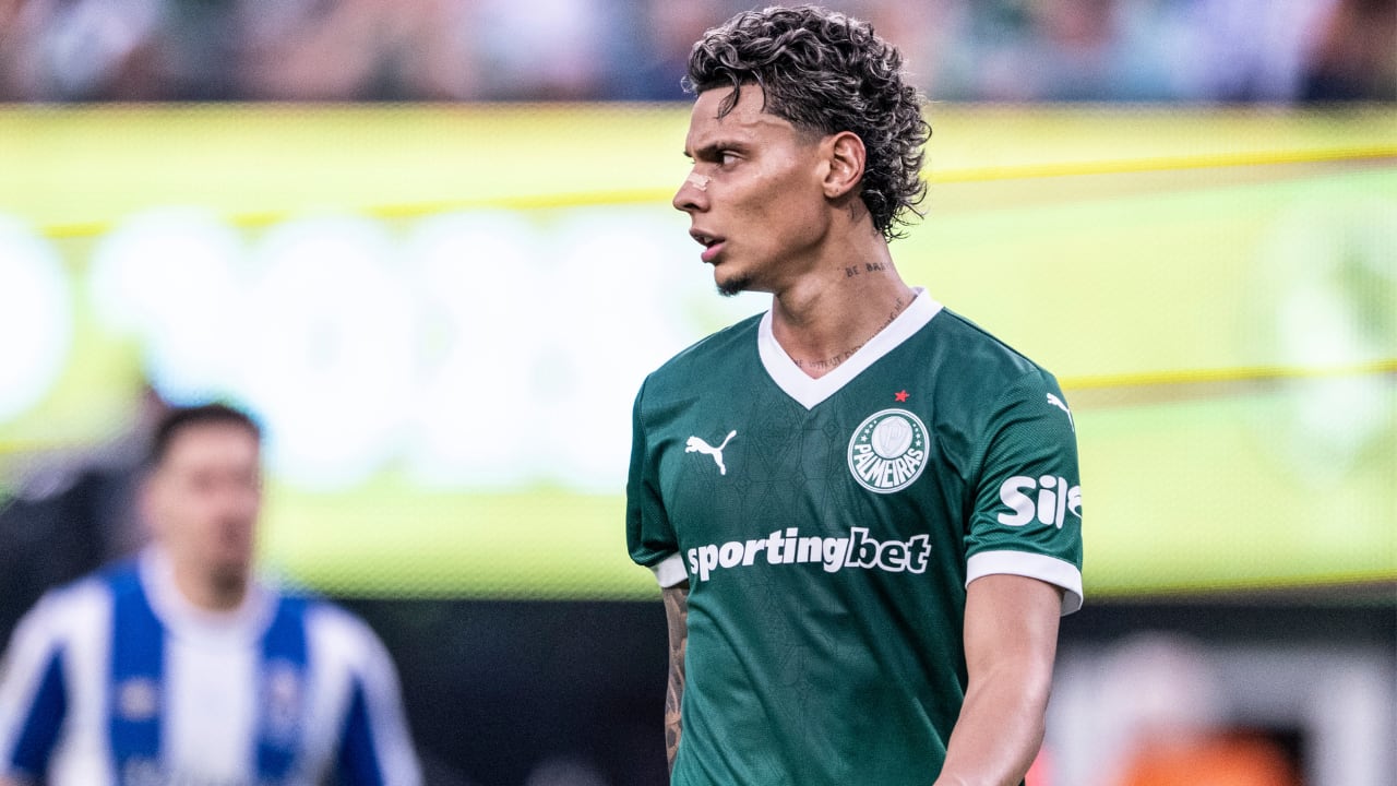 Richard Ríos, volante colombiano al servicio de Palmeiras.