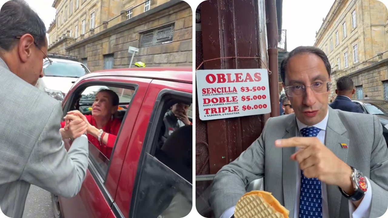 El vicepresidente recibió saludos y destacó el trabajo de los comerciantes del centro de Bogotá.