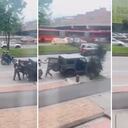 Al parecer los fleteros debieron huir por la presencia de la policía.