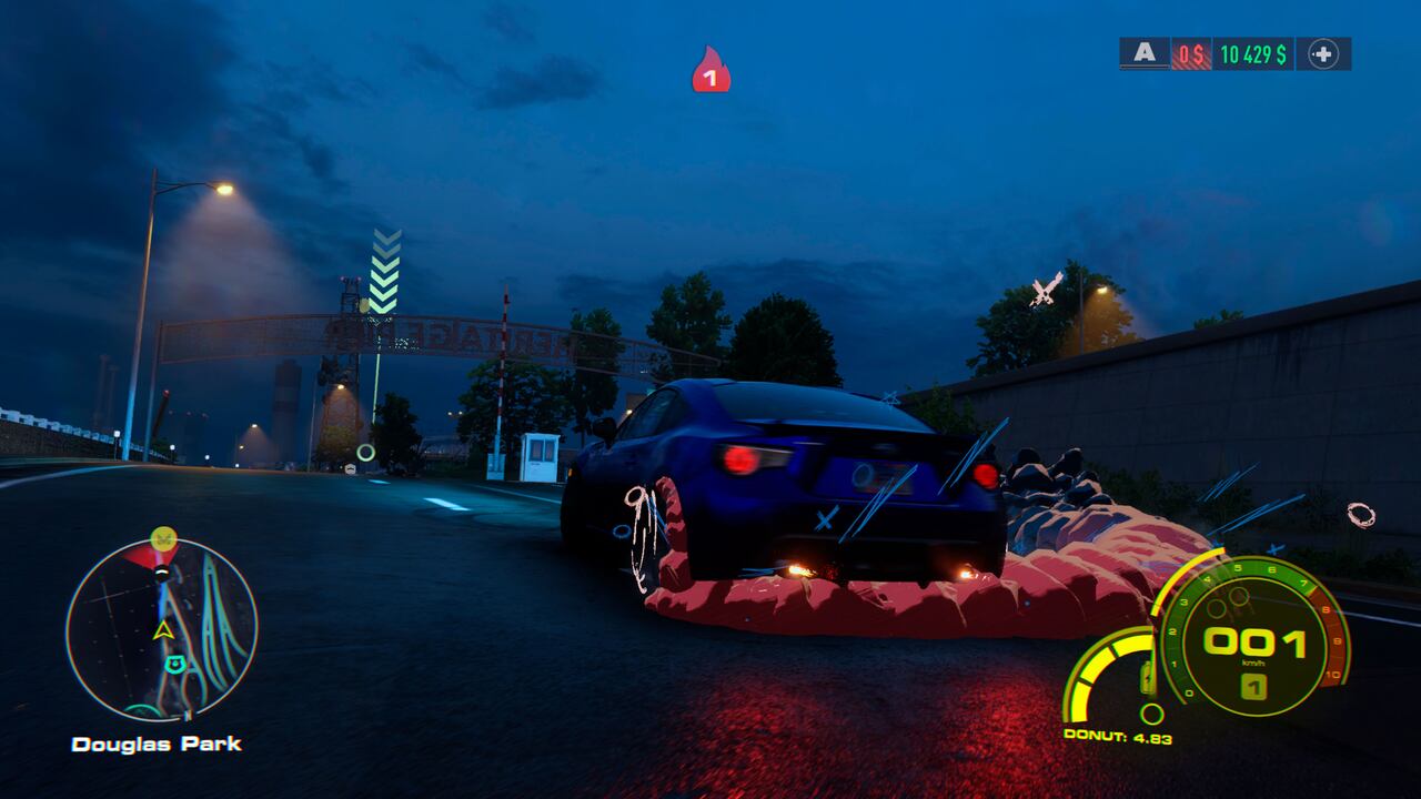 El juego cuenta con animaciones especiales para los derrapes y la aceleración con nitro.