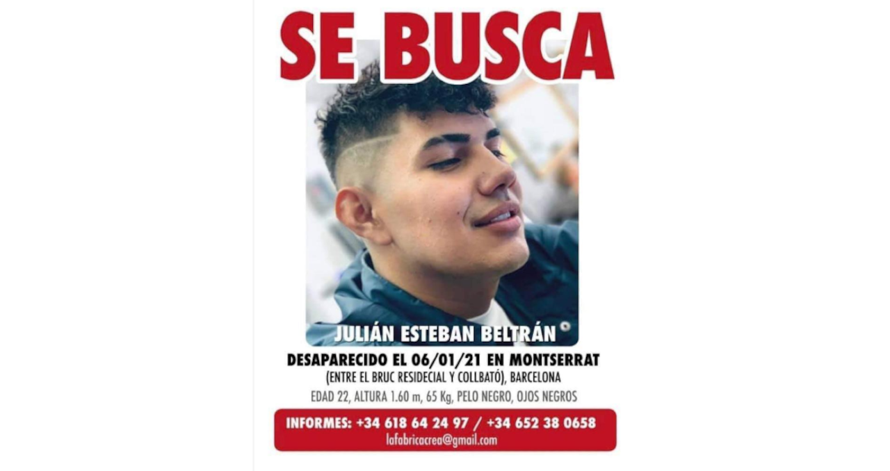 Julián Beltrán, desaparecido Barcelona