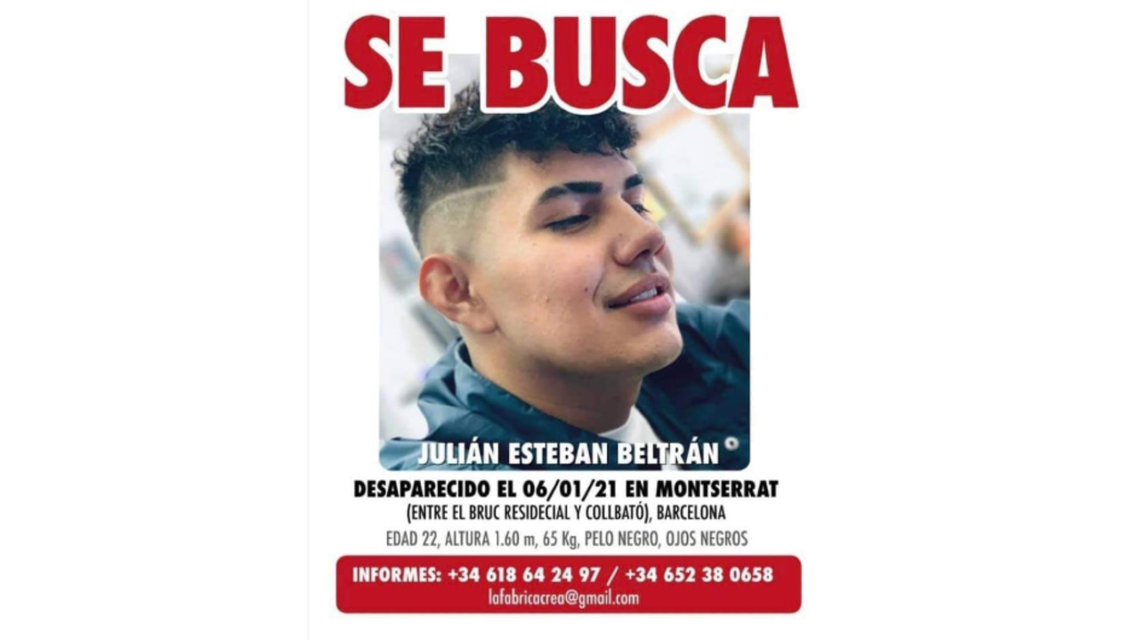 Julián Beltrán, desaparecido Barcelona