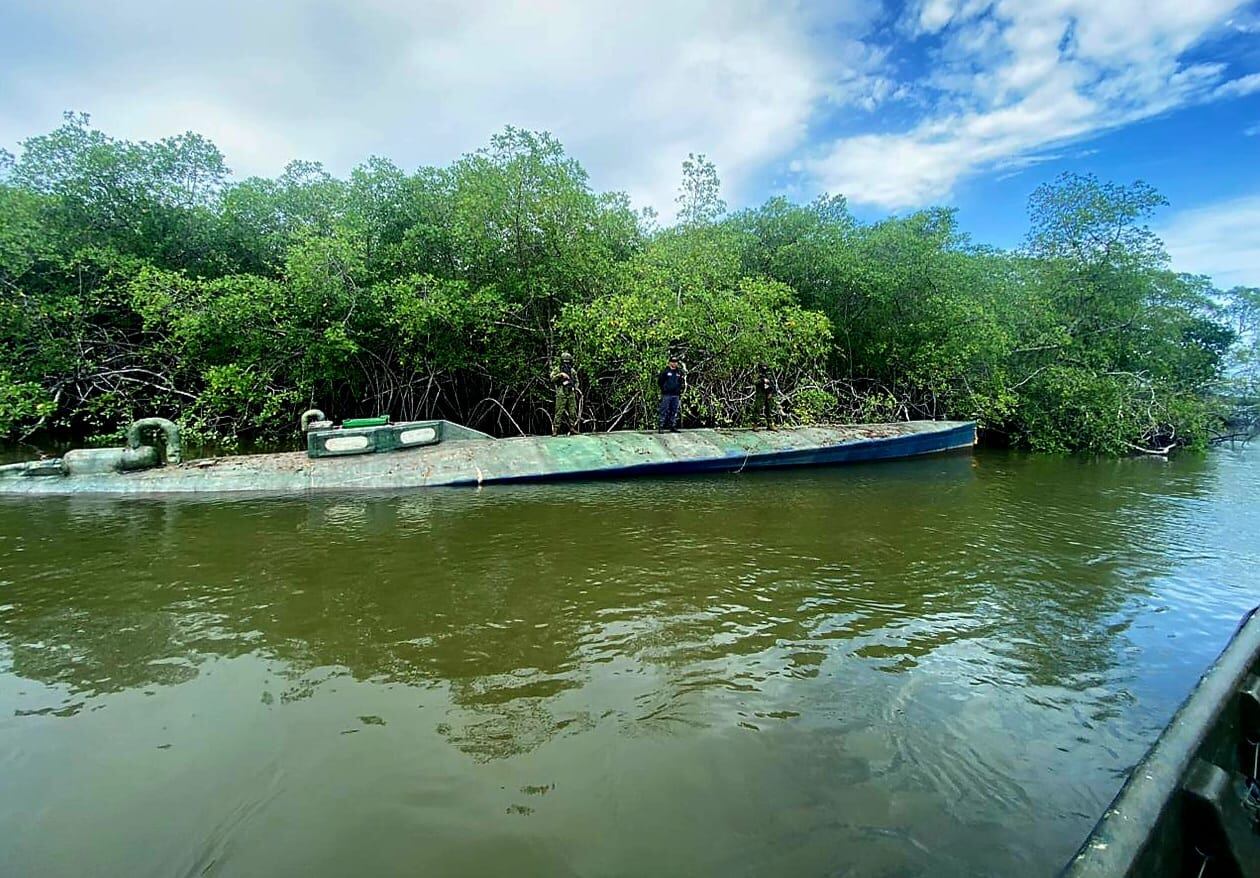 Los sumergibles estaban completamente construidos y listos para transportar clorhidrato de cocaína al exterior