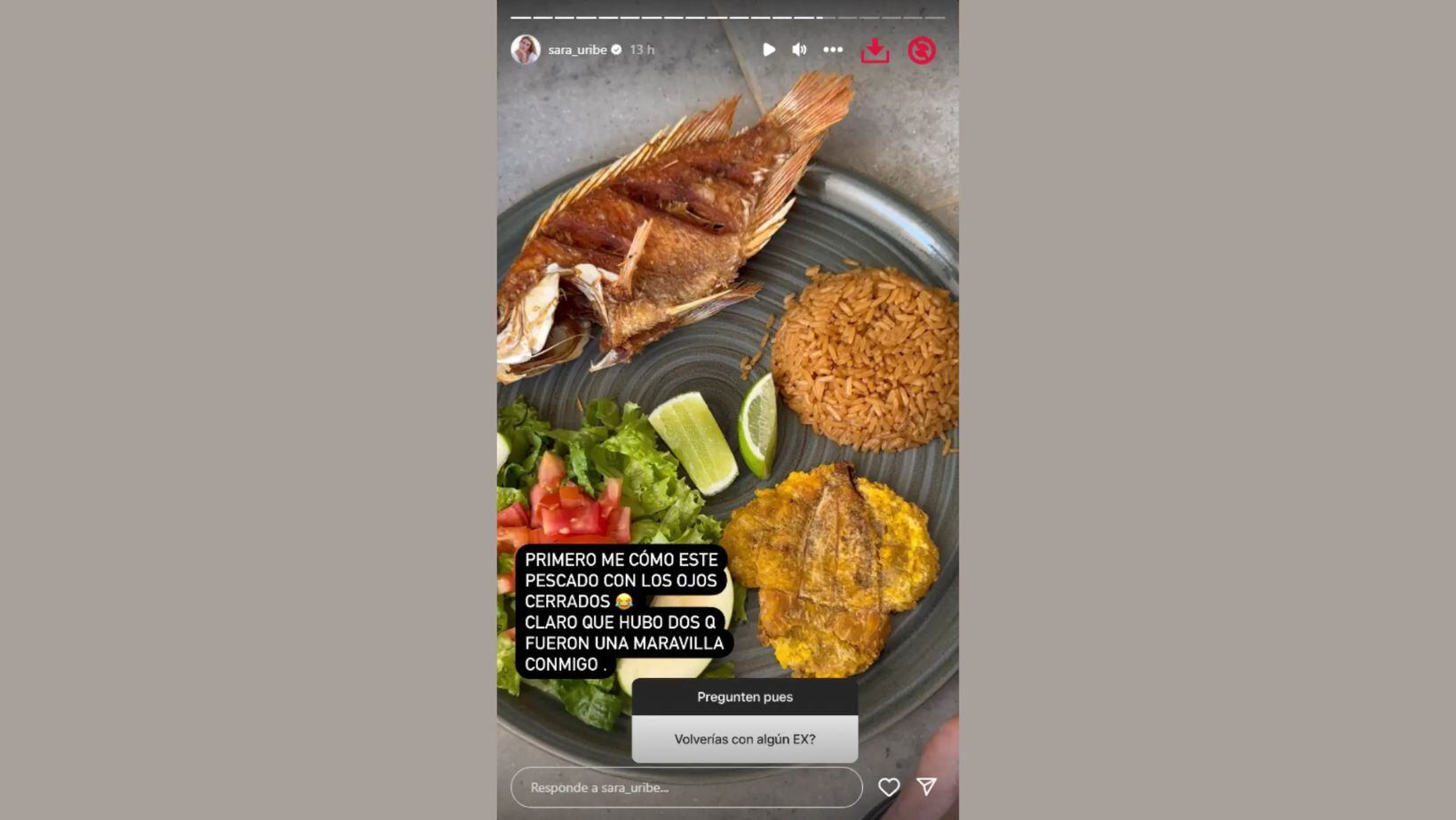 Sara Uribe y su particular respuesta sobre sus ex
Foto: historias Instagram @sara_uribe