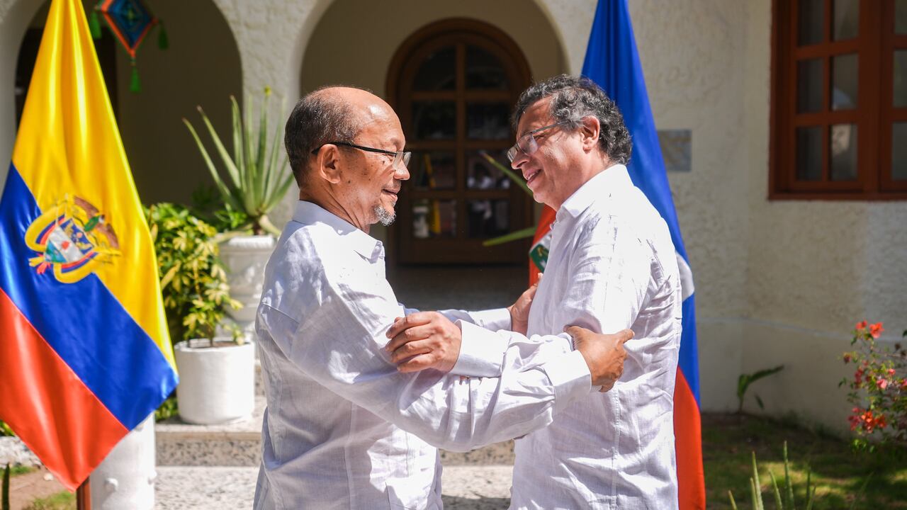 El presidente Gustavo Petro se reunió con su homólogo de Haití, Leslie Voltaire, en La Guajira.
