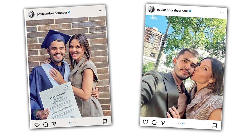 El joven, de 24 años, es hijo de Betancur con su primer esposo, el publicista Juan Carlos Villegas, y, al hacer pública su orientación sexual en un video de TikTok.