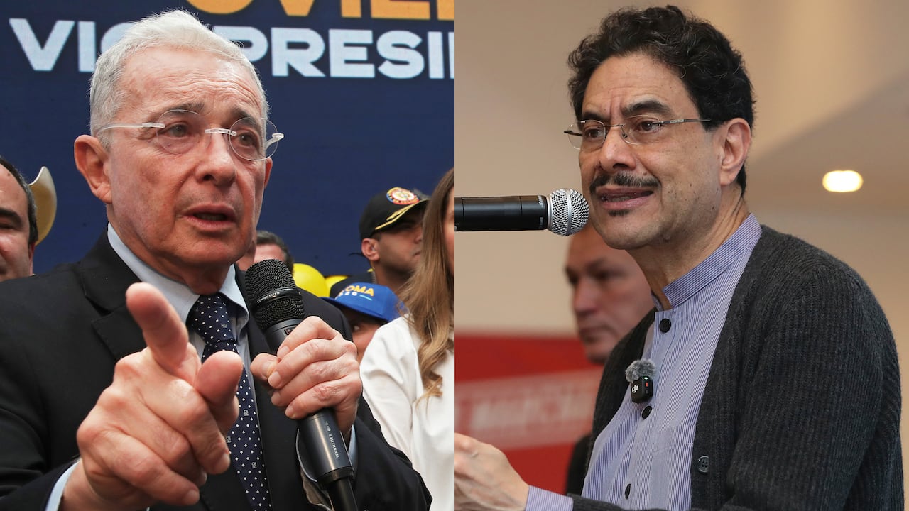 Iván Cepeda y Álvaro Uribe.