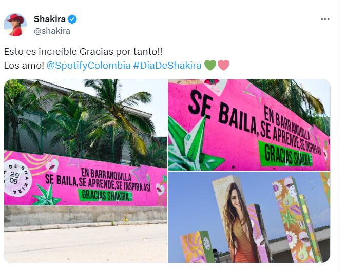 Shakira agradeció a sus seguidores por el amor que le brindan en su día.