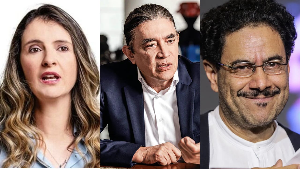 Paloma Valencia, Gustavo Bolívar e Iván Cepeda.