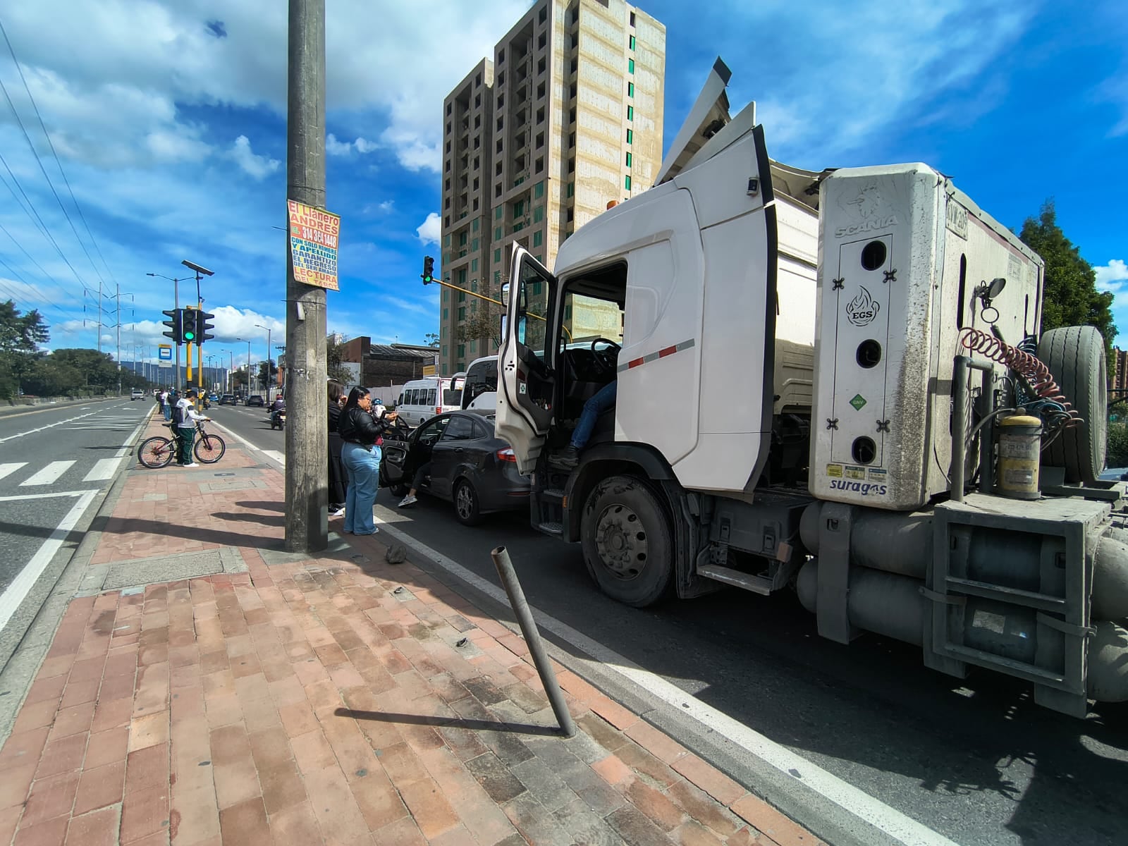 Accidente en la calle 80.