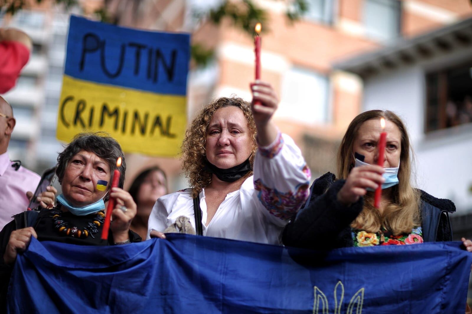 Protestas en la Embajada de Rusia en Bogotá, Ciudadanos de Ucrania