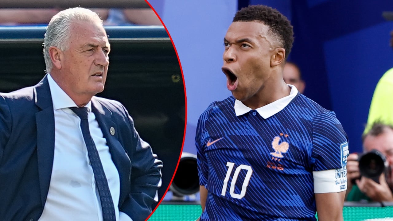 Gustavo Alfaro y Kylian Mbappé.