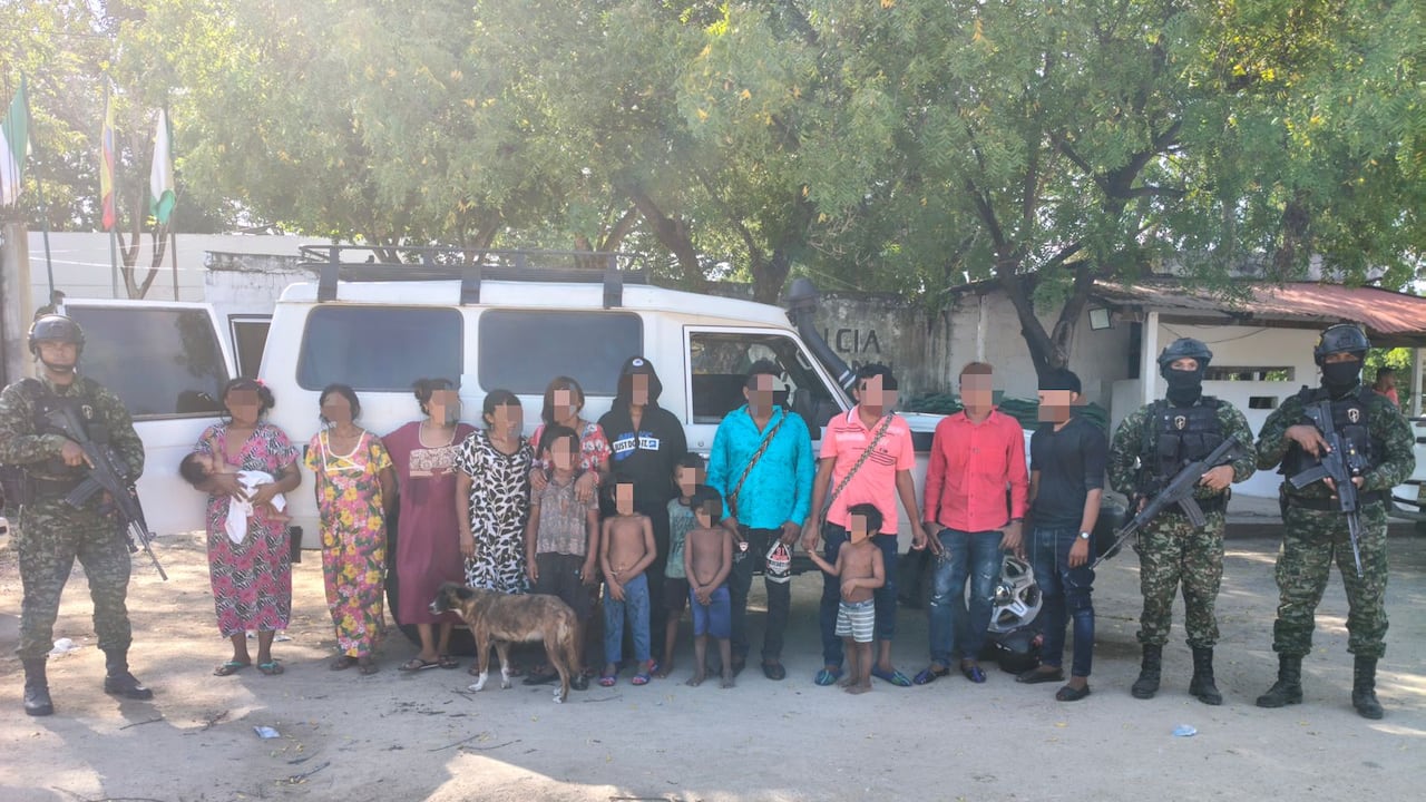 Rescate de indígenas en La Guajira por el Gaula Militar.
