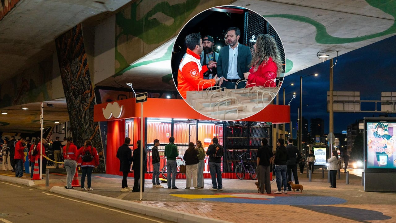 Espacio recuperado bajo puente de la carrera 9 en Bogotá.