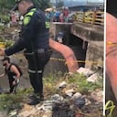 Autoridades hallaron un cuerpo humano que estaba siendo incinerado.