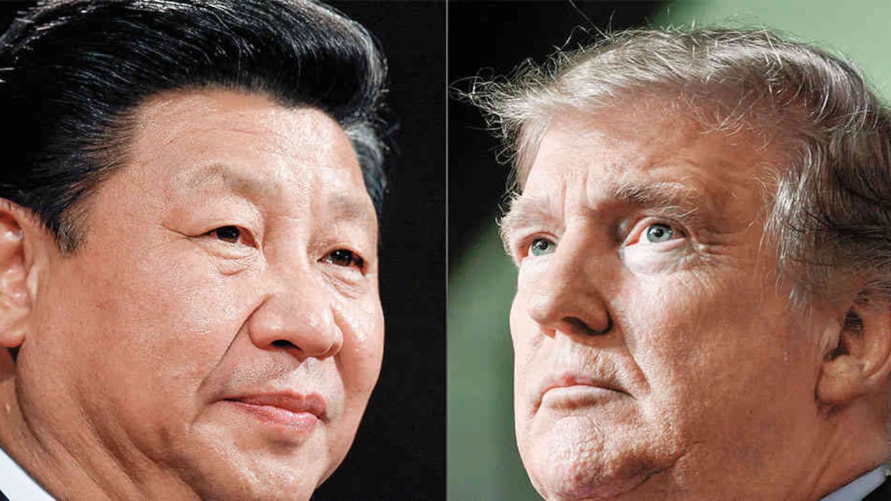 Xi Jinping Presidente de China / Donald Trump Presidente de Estados Unidos. La guerra comercial empezó en 2018 con aranceles al acero de China.