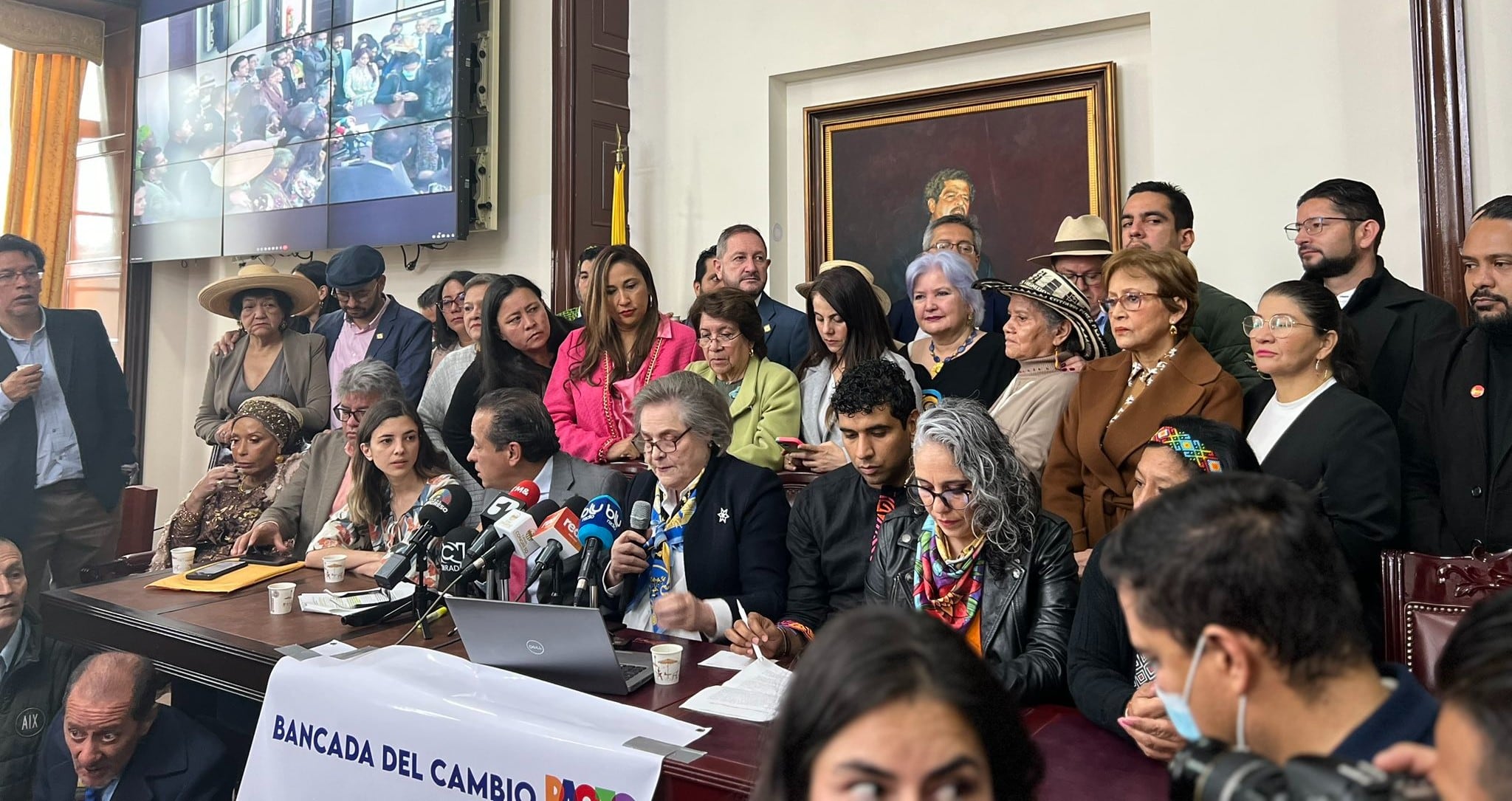 El Pacto Histórico en conferencia de prensa durante esta semana.