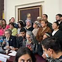 El Pacto Histórico en conferencia de prensa durante esta semana.