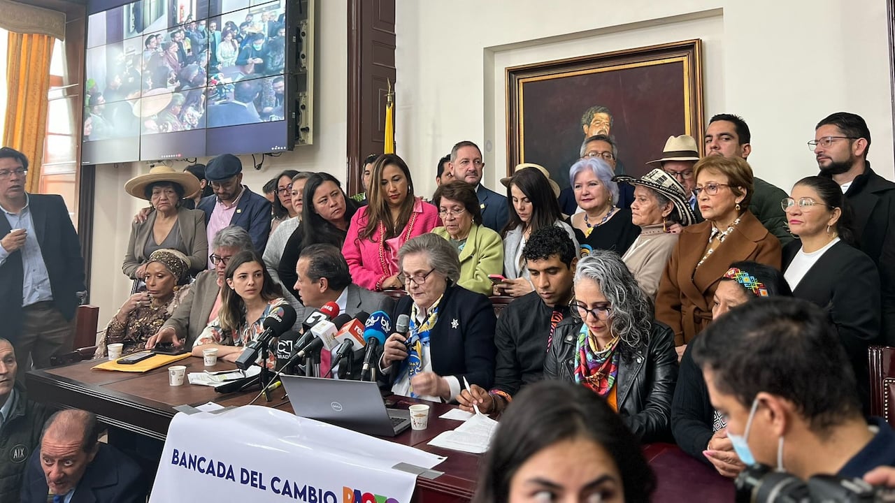 El Pacto Histórico en conferencia de prensa durante esta semana.