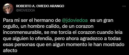 Hermano del director del Dane, Juan Daniel Oviedo.