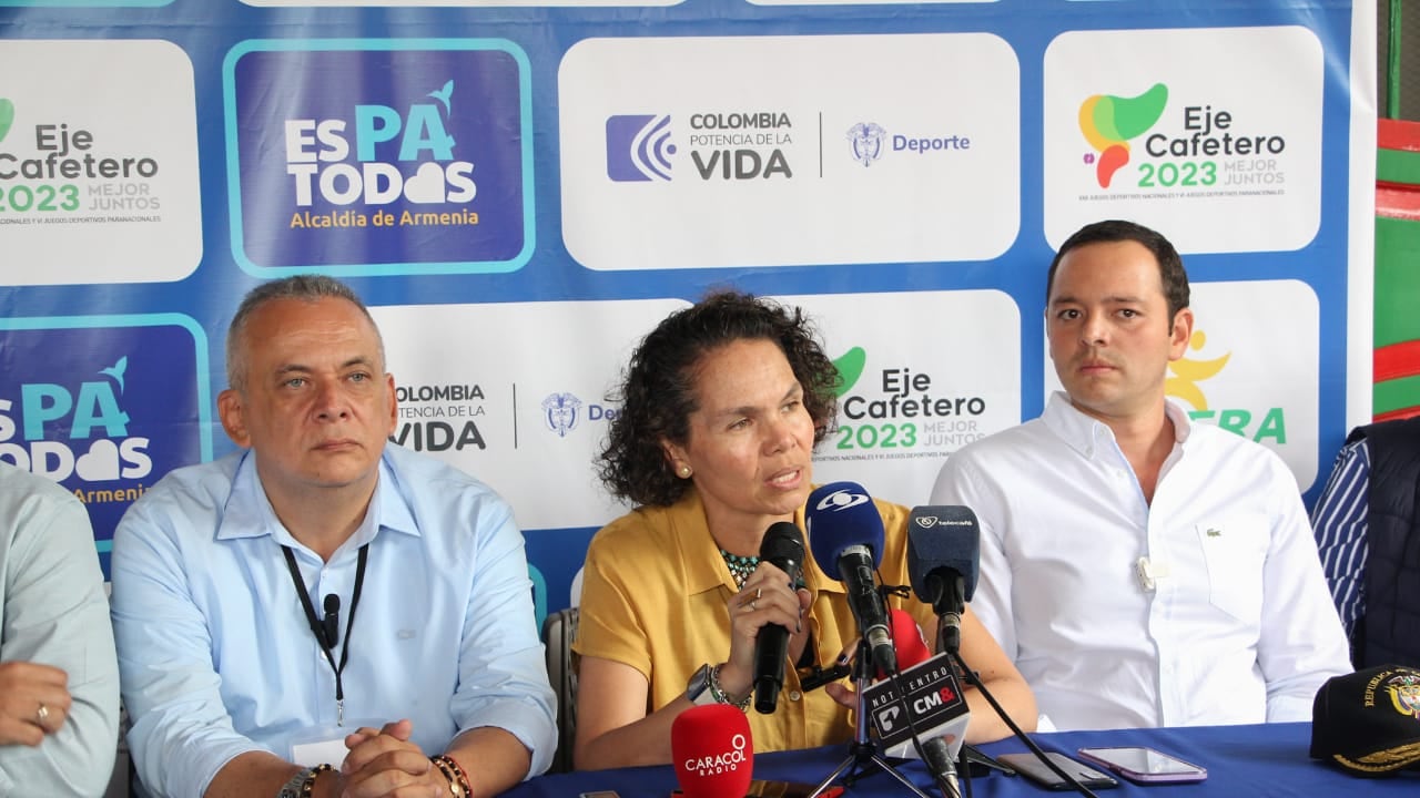 El anuncio fue hecho por la ministra del Deporte desde Montenegro, Quindío